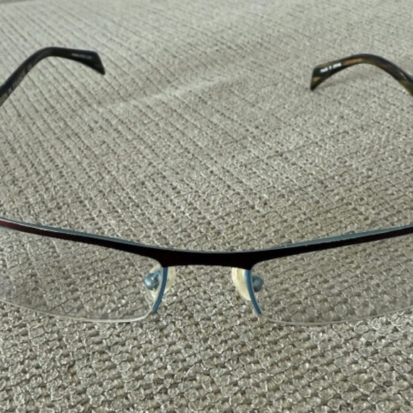 MIKLI ML0936 0042 Dark Brown Half Rimless Eyeglasses Frame 57-19-135 Made France - Picture 3 of 6